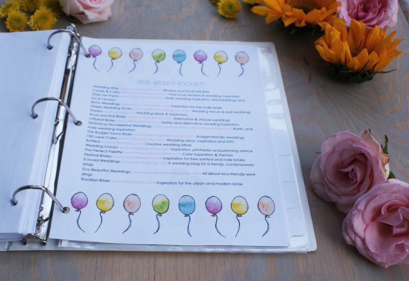 illustrated-wedding-planners-wedding-binder-bohemian-mint-balloon-whimsey