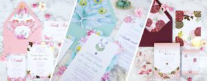 watercolor wedding invitations by bohemian mint