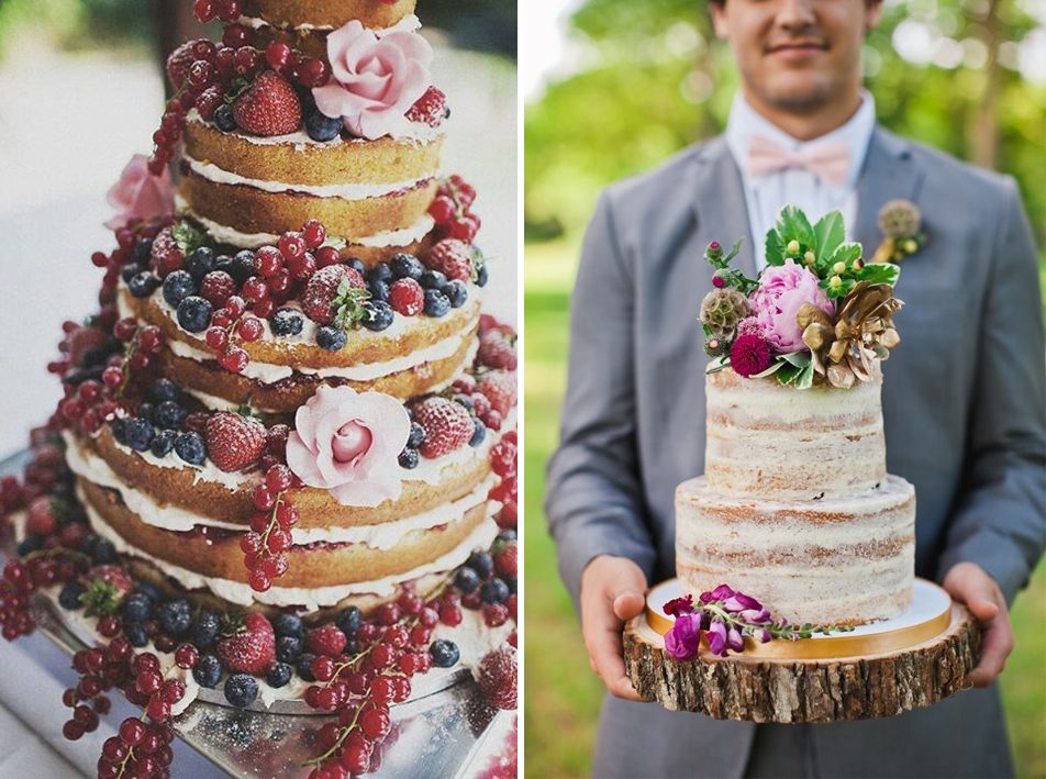 naked wedding cakes-10 signs you are a boho bride