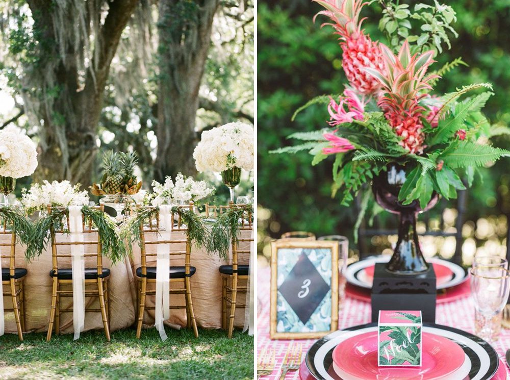 unique boho wedding decor ideas-pineapple