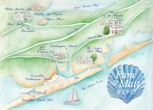 Long Island wedding map