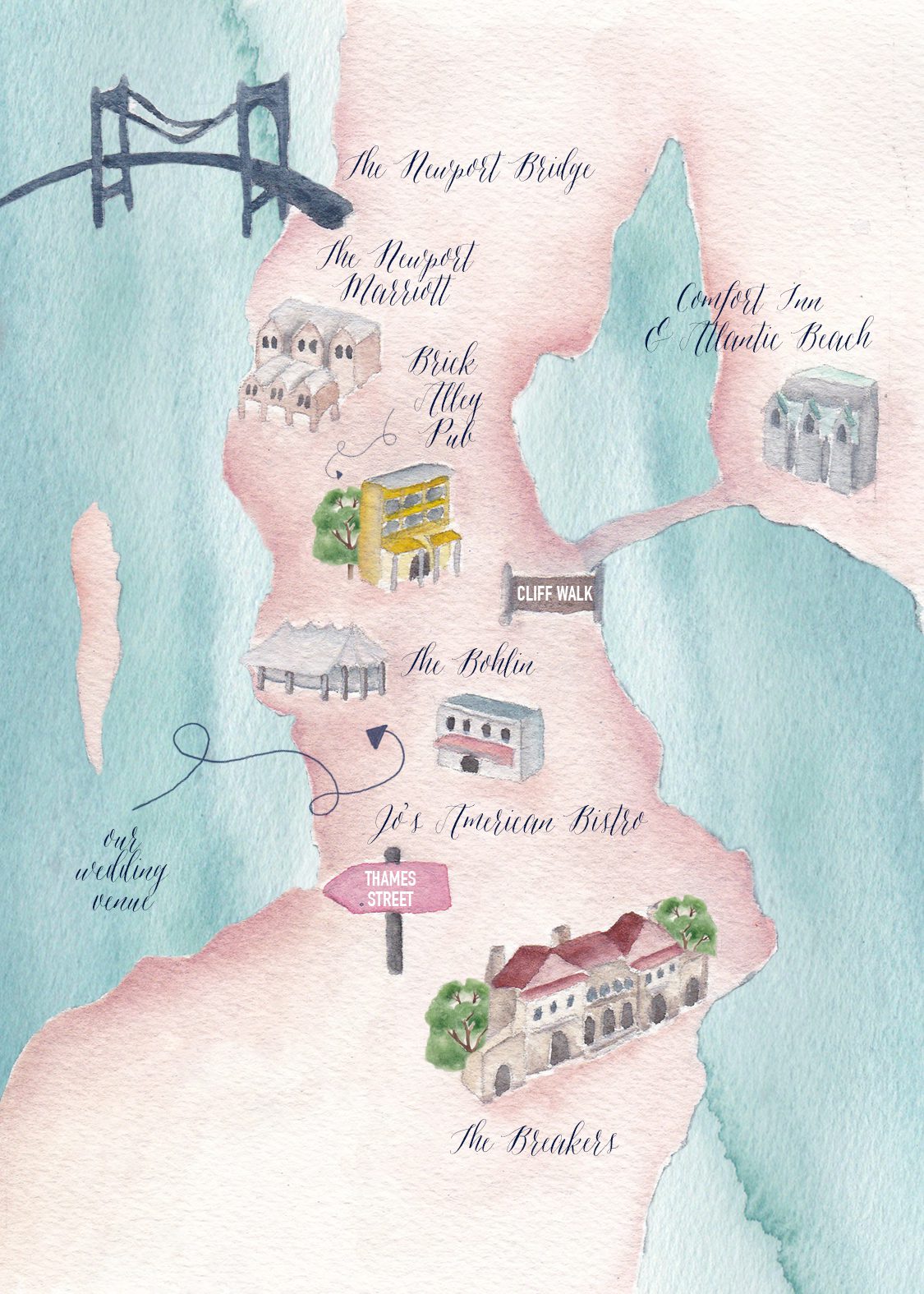 rhode island wedding map