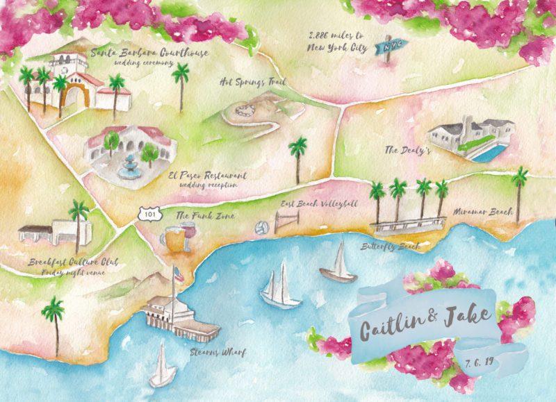 Santa Barbara Wedding Map