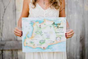 watercolor wedding maps by bohemian mint