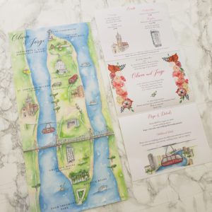 custom trifold map wedding invitation by marketafhorton