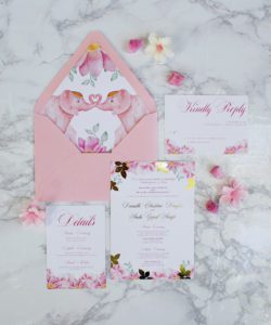 custom watercolor wedding invitations
